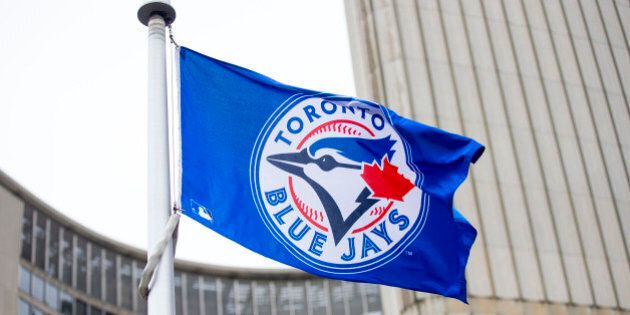 TORONTO, ON - OCTOBER 6 - Toronto Mayor John Tory held a special flag raising for the Toronto Blue Jays to kick of the 2015 post season. October 6, 2015. (Carlos Osorio/Toronto Star via Getty Images)