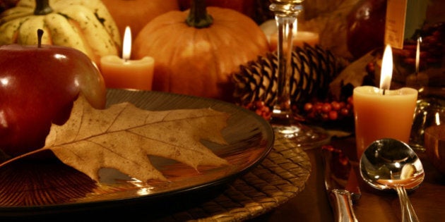 Place setting for Thanksgiving