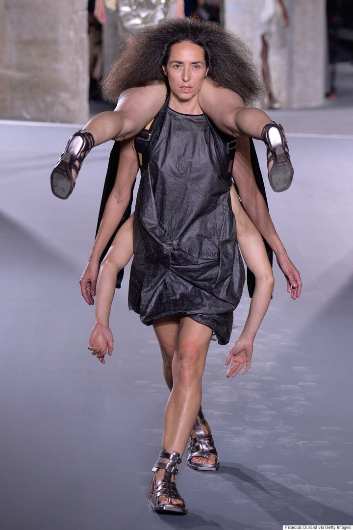 Human Knapsacks at Rick Owens 