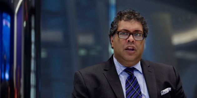 Naheed Kurban Nenshi, mayor of Calgary, speaks during an interview in New York, U.S., on Monday, June 1, 2015. Nenshi is the first Muslim mayor of a major North American city. Photographer: Victor J. Blue