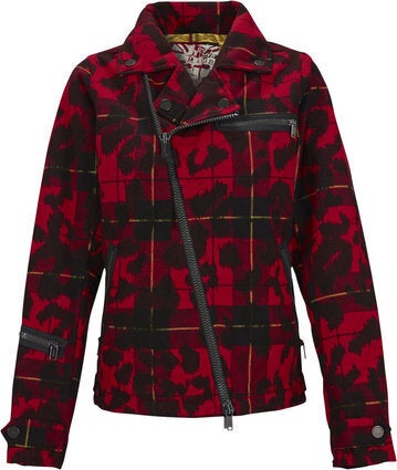 L.A.M.B. x Burton The Ramone Moto Jacket in Plaid Ikat