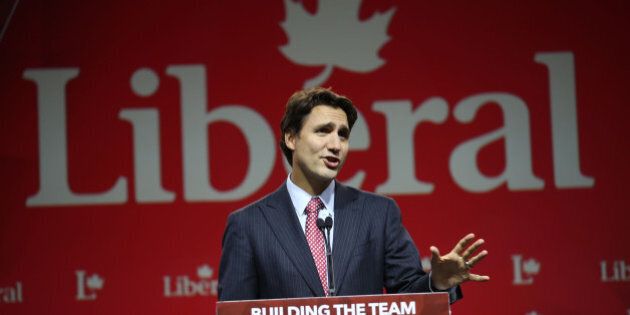 MARKHAM, ON - SEPTEMBER 12: Liberal Party Leader Justin Trudeau gives speech at the Hilton/Toronto Markham Suites. (Vince Talotta/Toronto Star via Getty Images)