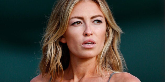 LAHAINA, HI - JANUARY 03: Paulina Gretzky watches the play of Dustin Johnson during round one of the Hyundai Tournament of Champions at the Plantation Course at Kapalua Golf Club on January 3, 2014 in Lahaina, Hawaii. (Photo by Tom Pennington/Getty Images)