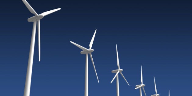 Wind Turbines (isolated with clipping path)