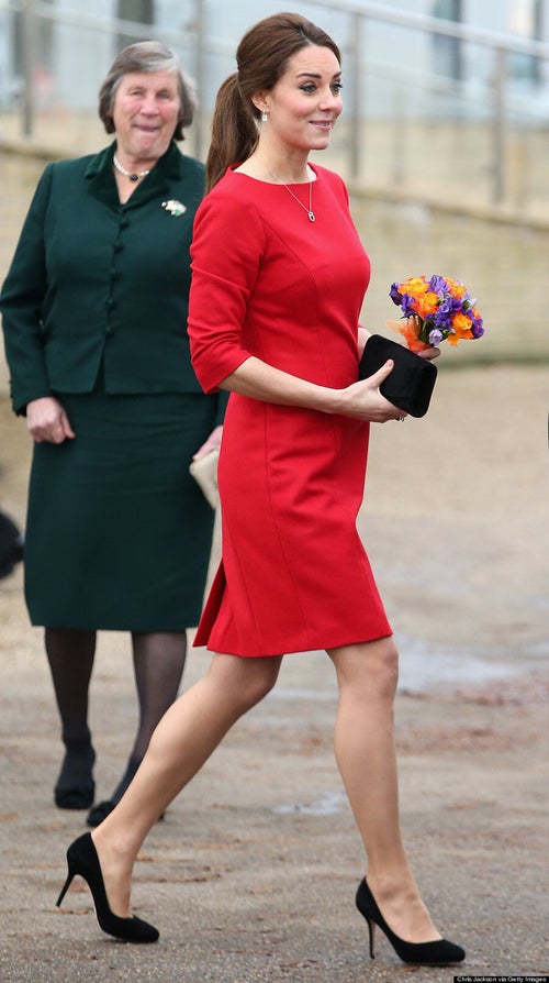 chinese dress ladies Kate Middleton 2023 Royal Ascot Red Maxi Dress