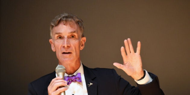 TOKYO, JAPAN - AUGUST 06: Scientist/educator Bill Nye attends 'The Science Guy: Science Can Save The World!' at National Museum of Emerging Science and Innovation on August 6, 2015 in Tokyo, Japan. (Photo by Jun Sato/Getty Images)