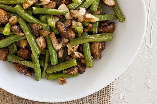 Monday: Roasted Green Beans And Mushrooms