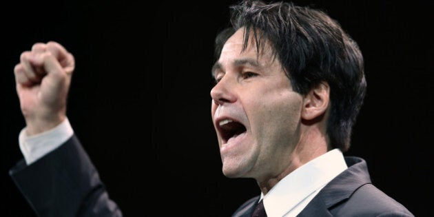 TORONTO, ON - JANUARY 26: Eric Hoskins delivers his pitch to the Leadership of the Ontario Liberals. The Liberal Leadership convention continues Saturday at the at the old Maple Leaf Gardens. Rene Johnston/ Toronto Star (Rene Johnston/Toronto Star via Getty Images)