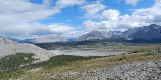 View overlooking the broad open valley of the Wind River in the Yukon's Peel Watershed. Â© Jill Pangman.