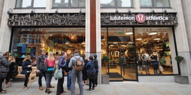 LONDON, ENGLAND - MARCH 28: lululemon athletica opens its first European store in Covent Garden on March 28, 2014 in London, England. (Photo by Stuart C. Wilson/Getty Images for Lululemon Athletica)