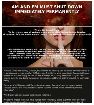 Hack of AshleyMadison.com