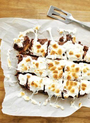Slow Cooker S’mores Brownies