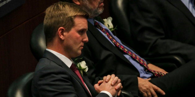 TORONTO, ON- DECEMBER 2 Councillor Joe Cressy Ward 20 attends his first council meeting December 2, 2014. (David Cooper/Toronto Star via Getty Images)