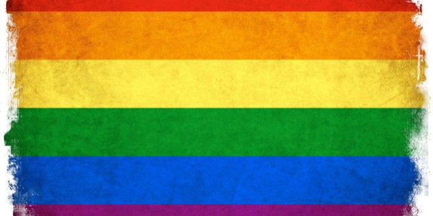 Grunge Rainbow flag background illustration of gay and lesbian