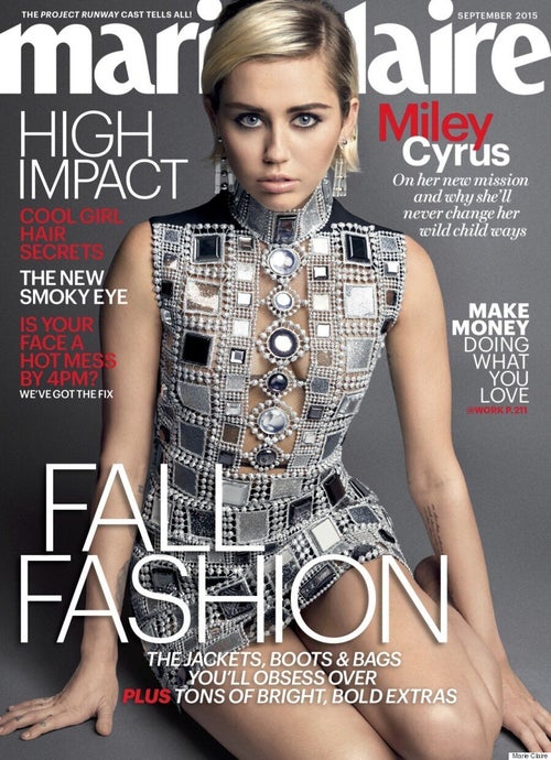 Miley Cyrus Goes '60s Chic On The Cover Of Marie Claire's September Issue | HuffPost Style Miley Cyrus Goes '60s Chic On The Cover Of Marie Claire's September Issue | HuffPost Style
