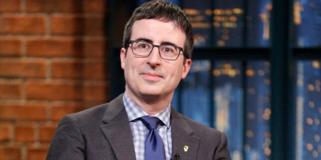 LATE NIGHT WITH SETH MEYERS -- Episode 156 -- Pictured: Comedian John Oliver during an interview on February 2, 2014 -- (Photo by: Lloyd Bishop/NBC/NBCU Photo Bank via Getty Images)