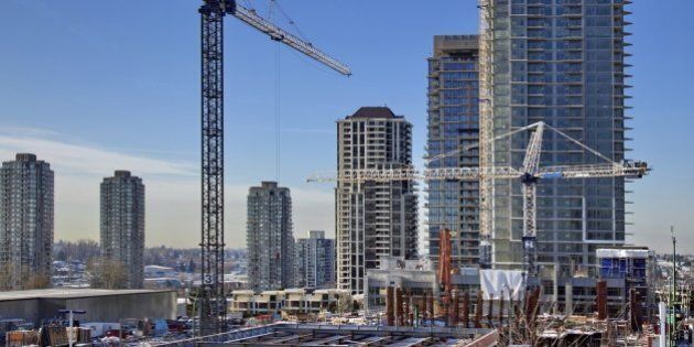 New construction of high-rise building in Burnaby city