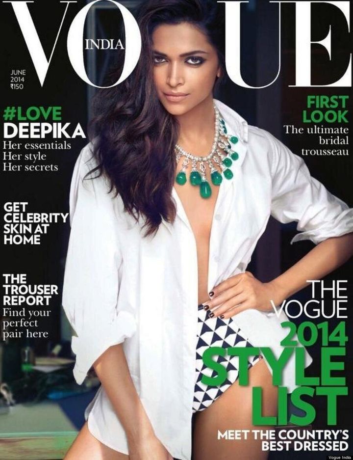 Deepika Padukone Goes Braless On Vogue India Cover