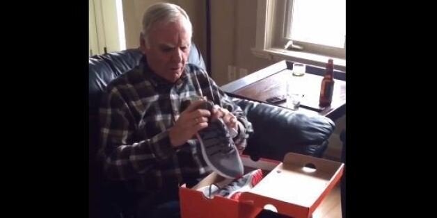 old man gets light up shoes