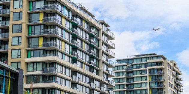 Modern apartment buildings. Vancouver, BC, Canada