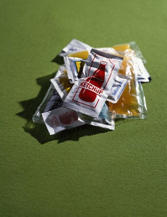 The treasure trove of condiments in your desk drawer.