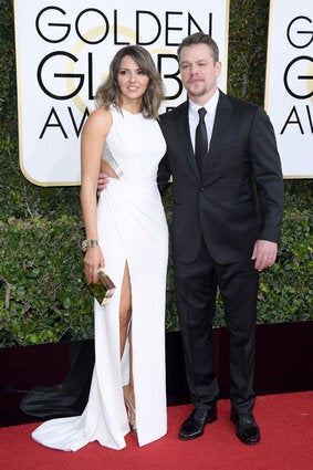 Luciana Bozan Barroso and Matt Damon