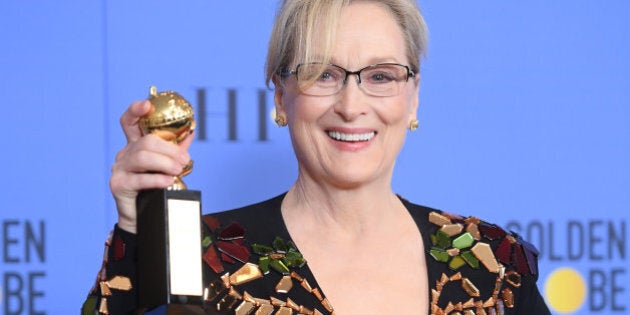 BEVERLY HILLS, CA - JANUARY 08: Actress Meryl Streep poses in the press room during the 74th Annual Golden Globe Awards at The Beverly Hilton Hotel on January 8, 2017 in Beverly Hills, California. (Photo by Venturelli/WireImage)