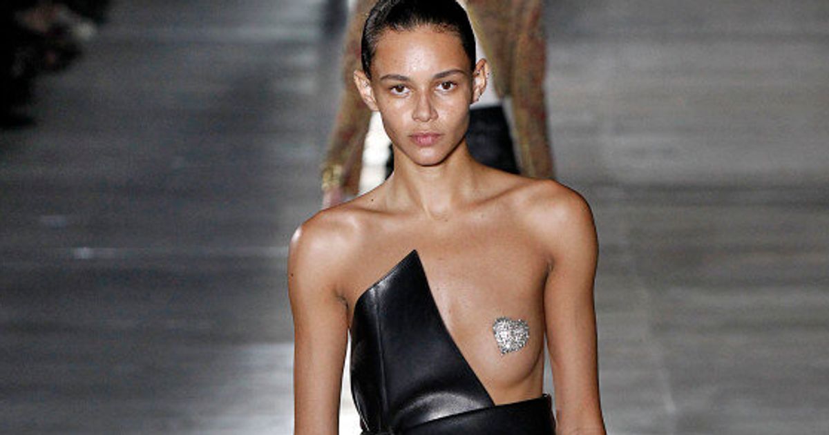 From patches to nipple pasties, embellished breasts are trending