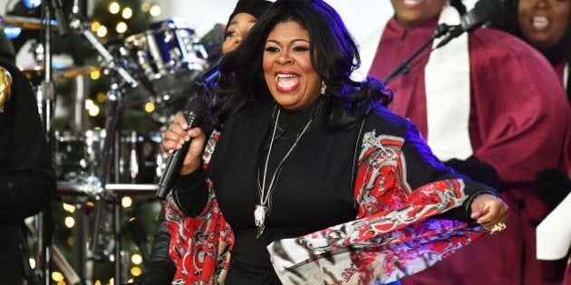 NEW YORK, NY - DECEMBER 09: Gospel singer Kim Burrell performs on NBC's 'Today' at Rockefeller Center on December 9, 2016 in New York City. (Photo by Slaven Vlasic/Getty Images)