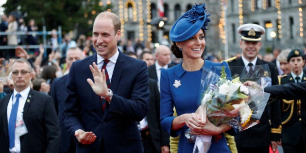 Britain's Prince William, and Catherine, Duchess of Cambridge, attend a welcome ceremony at the British Columbia Legislature in Victoria, British Columbia, Canada, September 24, 2016. REUTERS/Chris Wattie