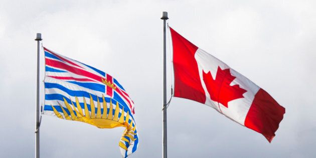 Flags of British Columbia and Canada