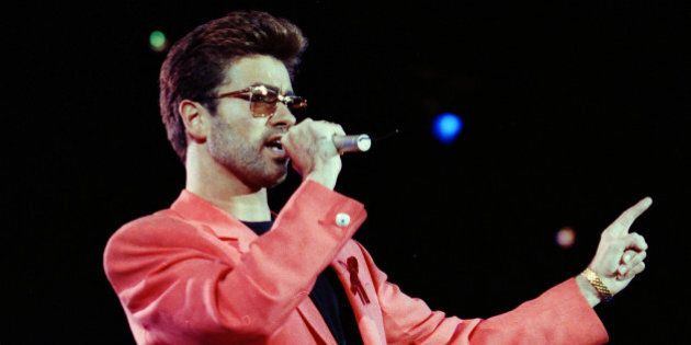 Singer George Michael performs at the Freddie Mercury Tribute Concert for AIDS Awareness, at Wembley Stadium, in London Britain April 20, 1992. Michael died on December 25, 2016. REUTERS/Dylan Martinez/Files