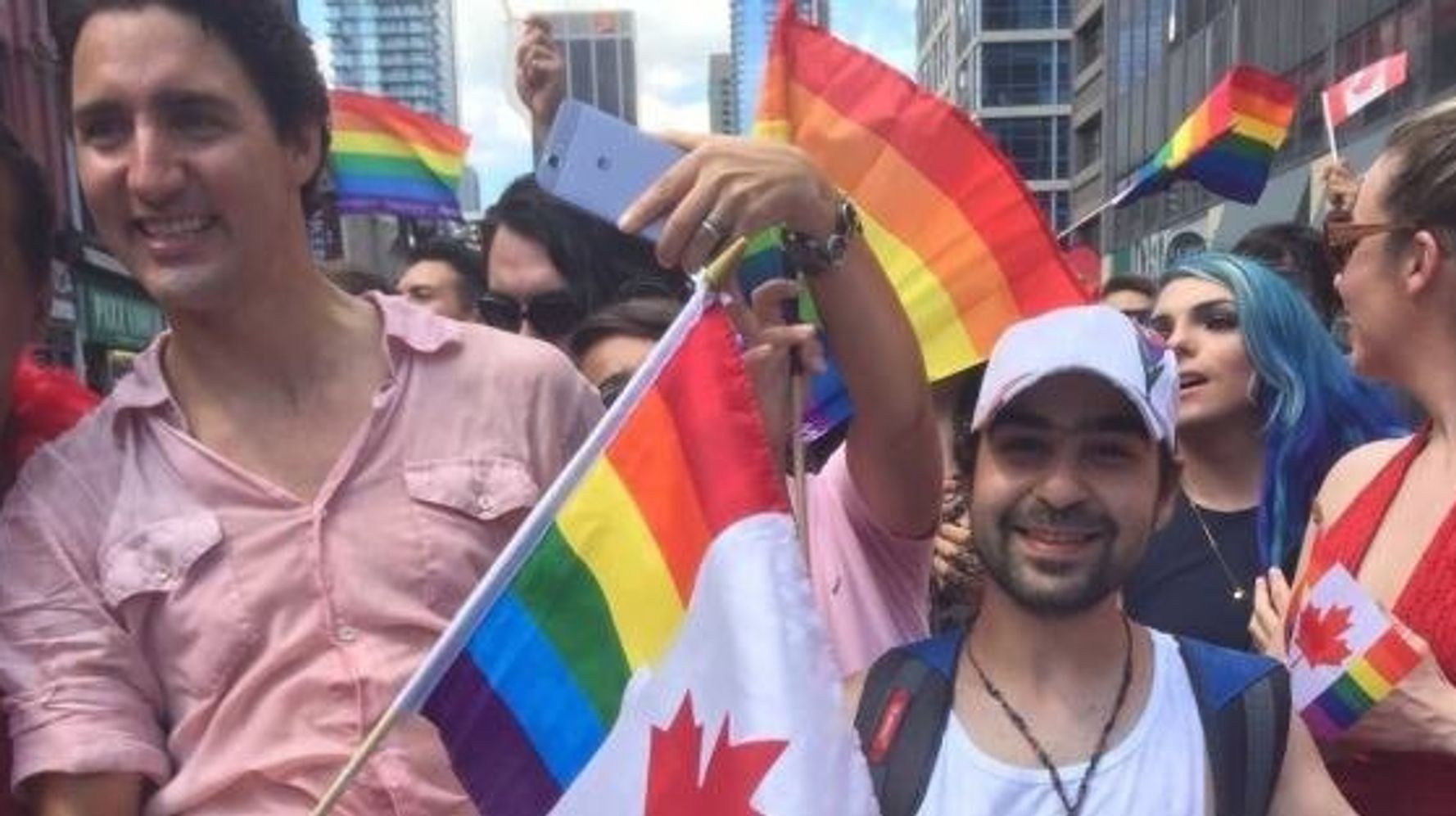 A Gay Refugees Journey From Syria To Proudly Marching Next To Justin Trudeau Huffpost Life