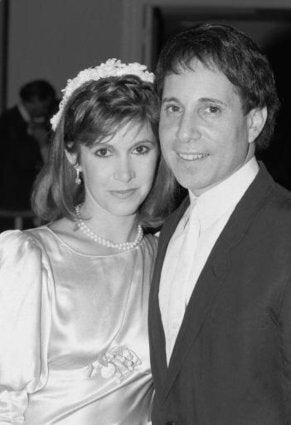 Carrie Fisher with husband Paul Simon