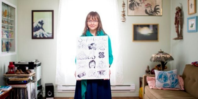 TORONTO, ON - APRIL 7 - At 37, Teva Harrison's world turned upside down when she was diagnosed with incurable breast cancer, which means treatment for the rest of her life. To cope, she started to draw and write. The result is a powerful graphic memoir called In-Between Days. (Carlos Osorio/Toronto Star via Getty Images)