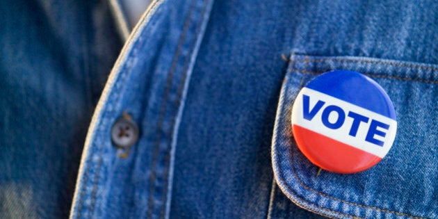 Closeup of Vote Pin