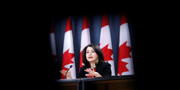 Canada's Democratic Institutions Minister Maryam Monsef speaks during a news conference in Ottawa, Ontario, Canada, November 24, 2016. REUTERS/Chris Wattie