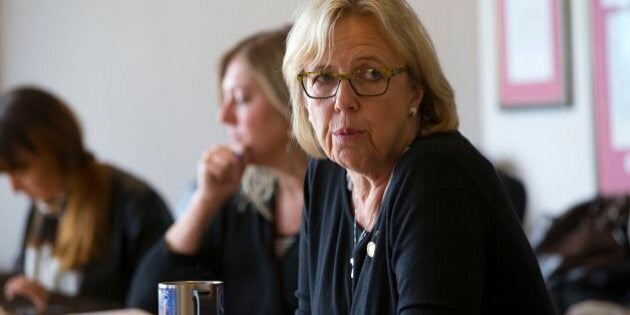 TORONTO, ON - OCTOBER 8: Green Party of Canada leader Elizabeth May meets with the Star's Editorial Board. (Chris So/Toronto Star via Getty Images)