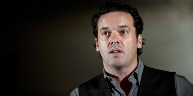 Canadian author Joseph Boyden gives a speech during the opening of the America literature festival at the Vincennes Castle, outside Paris, on September 24, 2010. The event taking place every two years host some 60 authors coming from Canada, USA, West Indies, Cuba, Mexico and Haiti for two days. AFP PHOTO / BERTRAND LANGLOIS (Photo credit should read BERTRAND LANGLOIS/AFP/Getty Images)