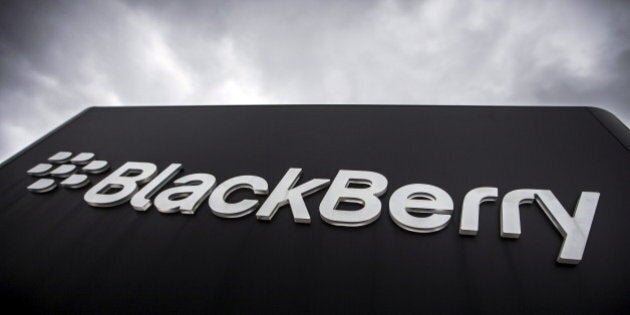 A Blackberry sign is seen in front of their offices on the day of their annual general meeting for shareholders in Waterloo, Canada June 23, 2015. BlackBerry Ltd said on Tuesday its turnaround gained traction as sales at its crucial software segment rose in the first quarter and its broader revenue slide began to ease, sending its shares up 4.3 percent. REUTERS/Mark Blinch