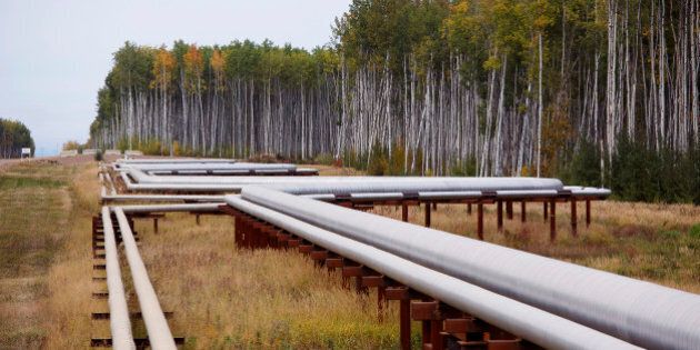 Pipelines run at the McKay River Suncor oil sands in-situ operations near Fort McMurray, Alberta, September 17, 2014. In 1967 Suncor helped pioneer the commercial development of Canada's oil sands, one of the largest petroleum resource basins in the world. Picture taken September 17, 2014. REUTERS/Todd Korol (CANADA - Tags: ENERGY ENVIRONMENT)
