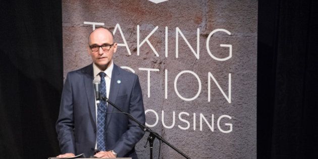 TORONTO, ONTARIO, CANADA - 2016/09/30: Jean-Yves Duclos, Minister of Families, Children and Social Development, addresses participants in the Toronto Affordable Housing Summit. (Photo by Roberto Machado Noa/LightRocket via Getty Images)