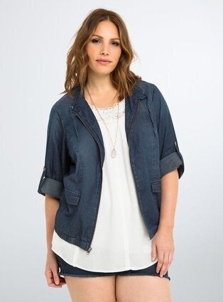 Cropped denim jacket