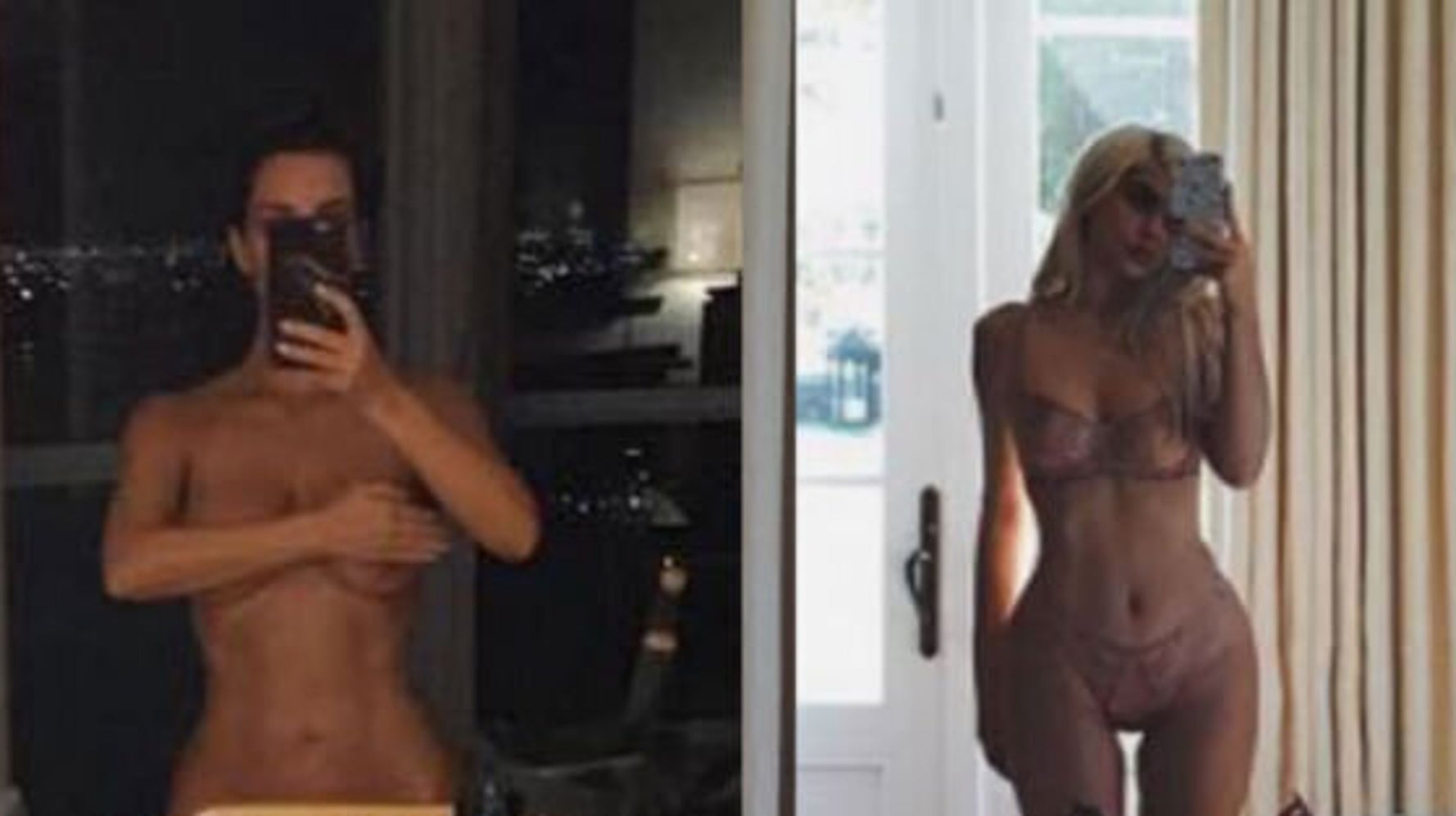 Kim kardashian naked mirror