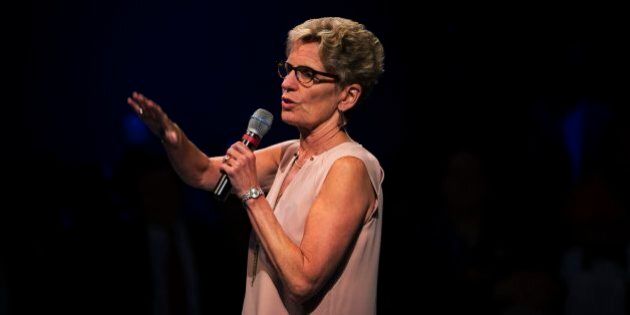TORONTO, ON - JULY 14: Premier Kathleen Wynne addresses the crowd gathered for the anti-racism meeting held at Daniel's Spectrum. (Melissa Renwick/Toronto Star via Getty Images)