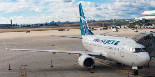 PEARSON INTERNATIONAL AIRPORT, TORONTO, ONTARIO, CANADA - 2016/02/01: Westjet Boeing 737-800 at Pearson International Airport ready to be boarded by passengers. (Photo by Roberto Machado Noa/LightRocket via Getty Images)