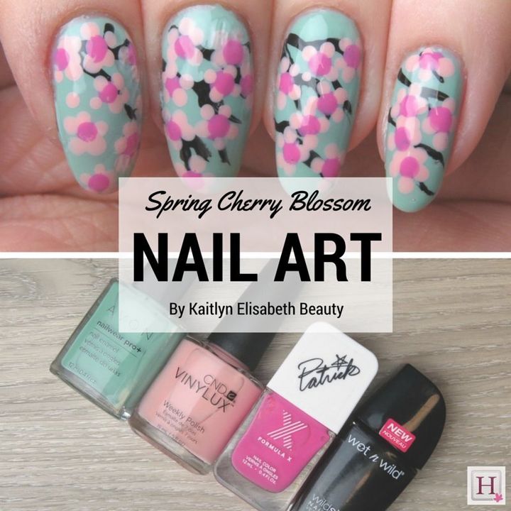 Manicure Monday - Pink Spring Dotted Floral Nail Art