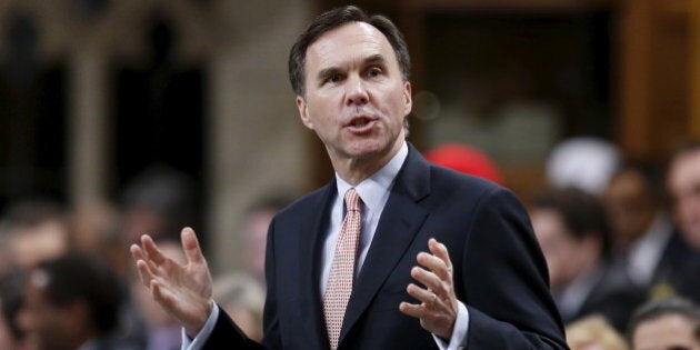 Canada's Finance Minister Bill Morneau speaks during Question Period in the House of Commons on Parliament Hill in Ottawa, Canada, February 22, 2016. REUTERS/Chris Wattie