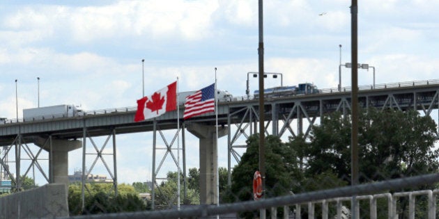 a view of the border of the United States and Canada