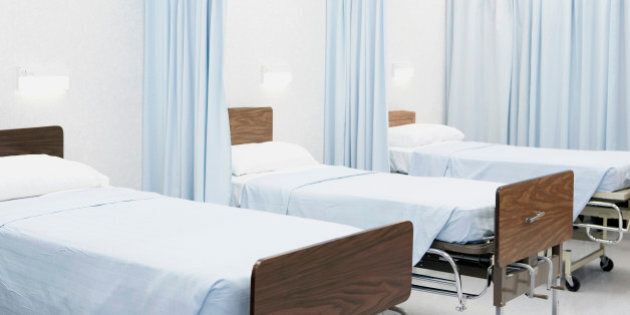 Row of hospital beds
